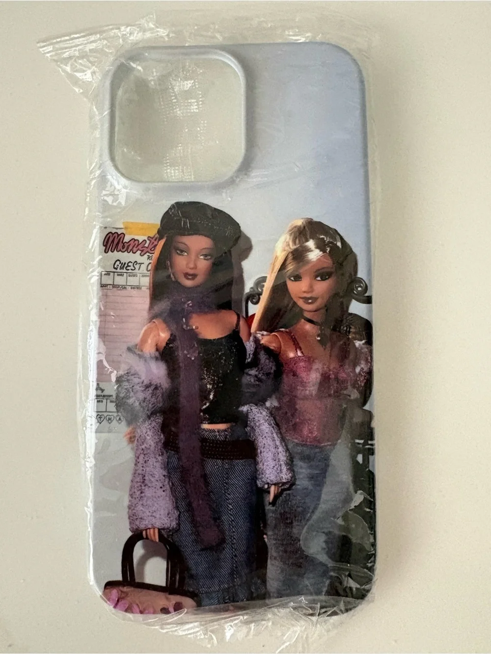 Bratz Doll Graphic iPhone Case in Pastel Lavender and Blue 16PROMAX